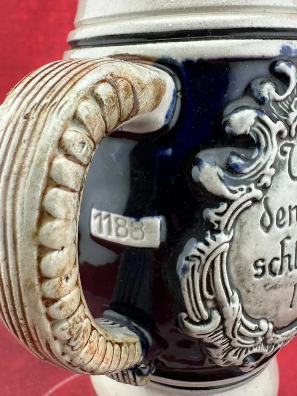 VINTAGE 1950s GERMAN STONEWARE BEER STEIN No 1188 by 